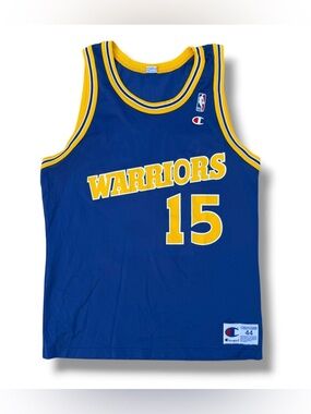 Vintage 90s Champion Golden State Warriors Latrell Sprewell Jersey Size 44 Large